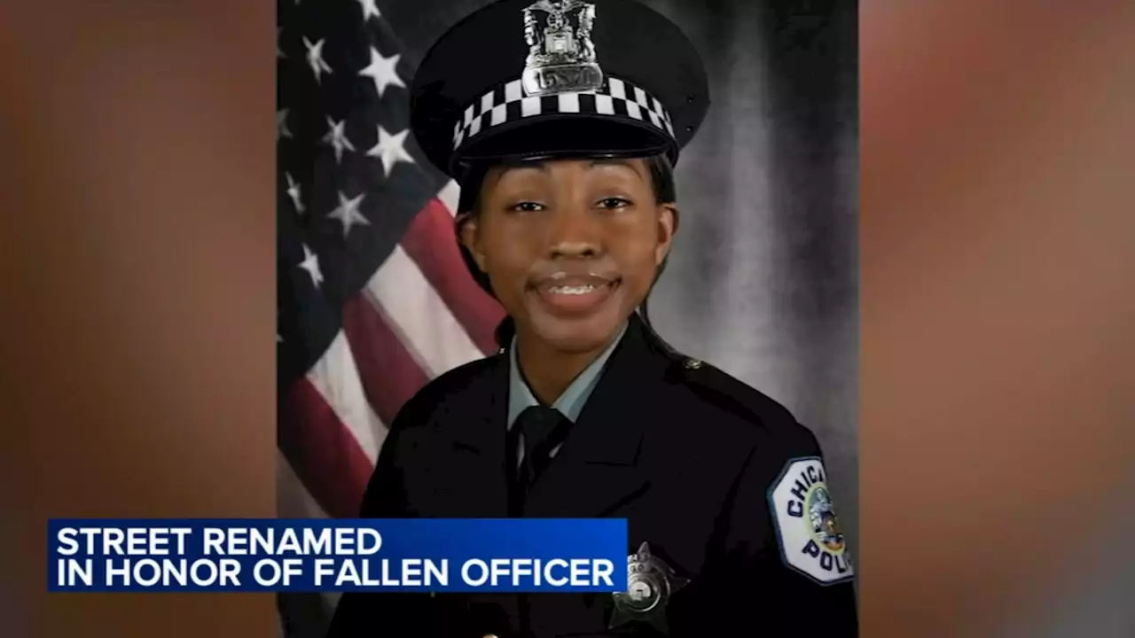 Street dedicated to fallen Chicago Police Officer Aréanah Preston near where murder took place