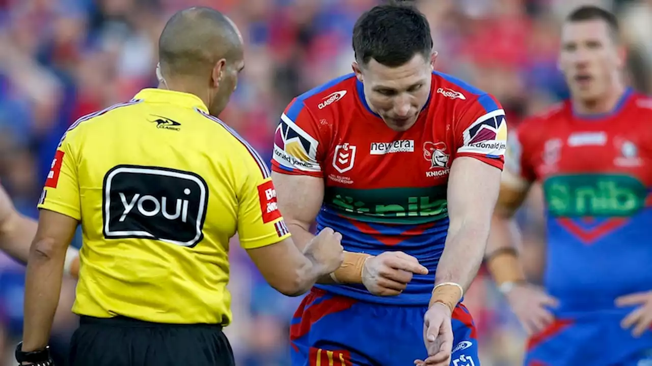 Live: Newcastle and Canberra go to extra time in controversial elimination final