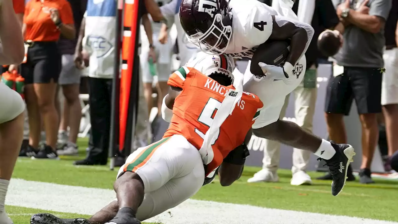 Miami All-America safety Kamren Kinchens carted off against Texas A&M after scary injury