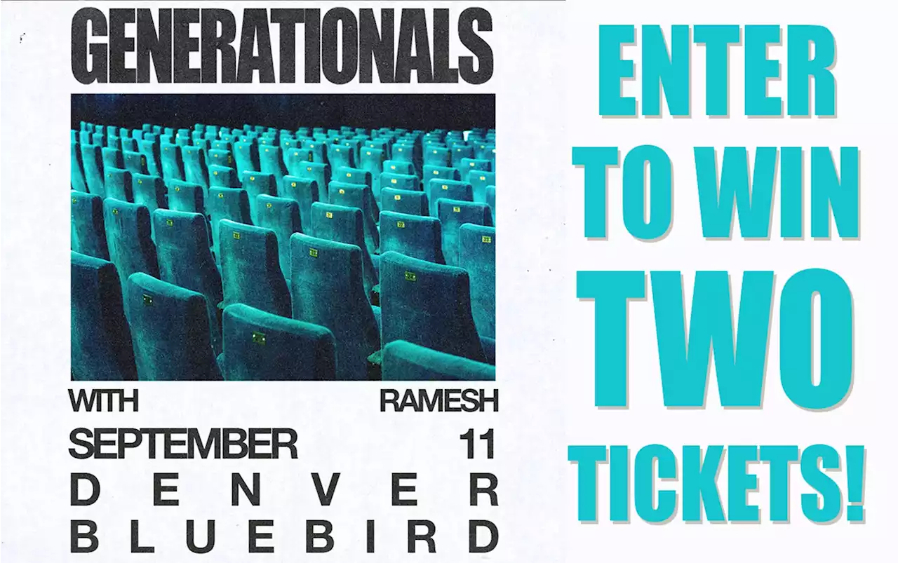 Enter to win two tickets to the Generationals at the Bluebird Theater on September 11!