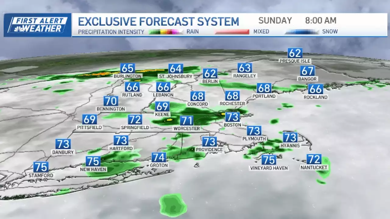 Humid, stormy weather continues on Sunday