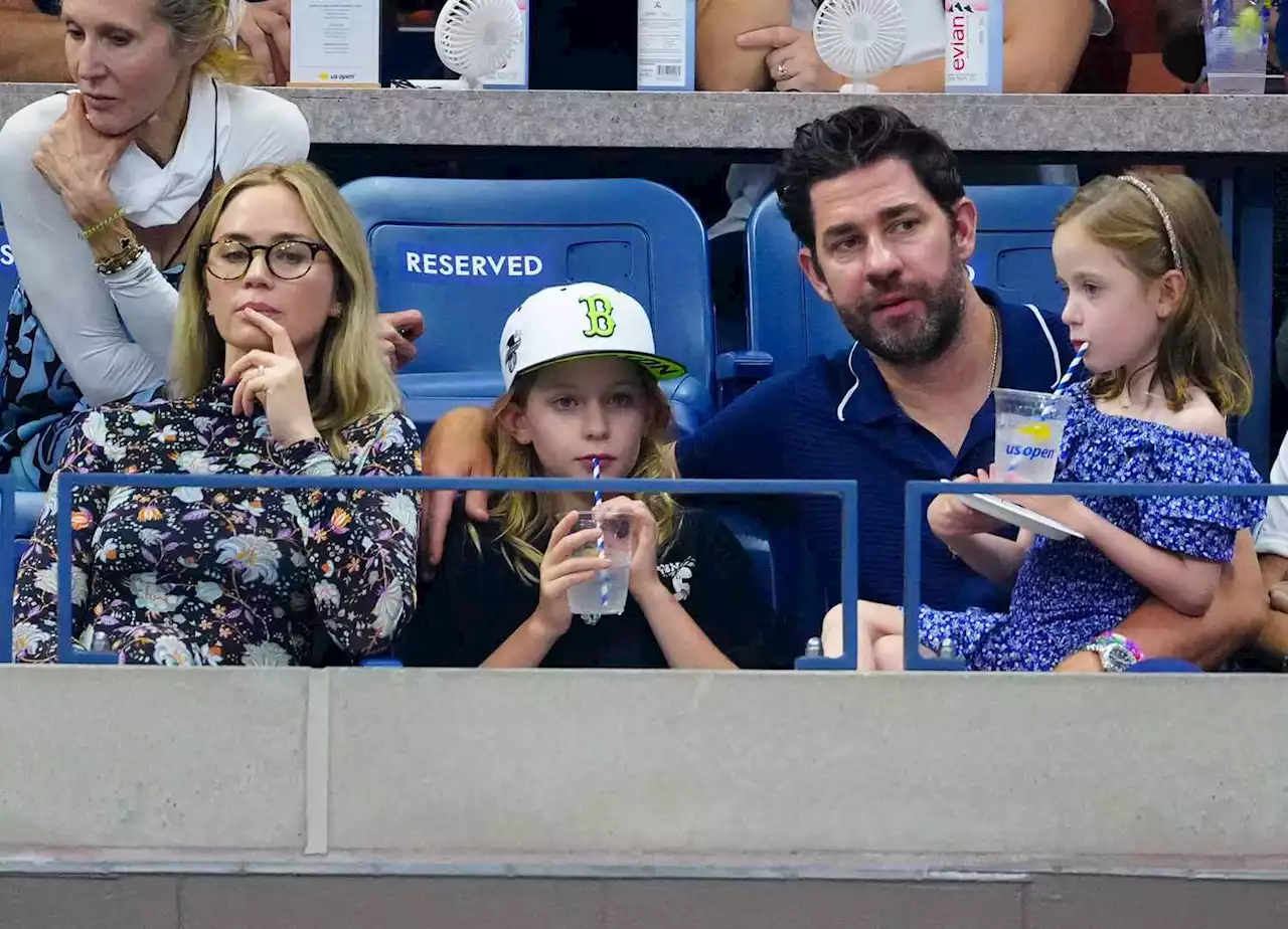 Emily Blunt and John Krasinski Make Rare Public Outing with Their 2 Kids at US Open