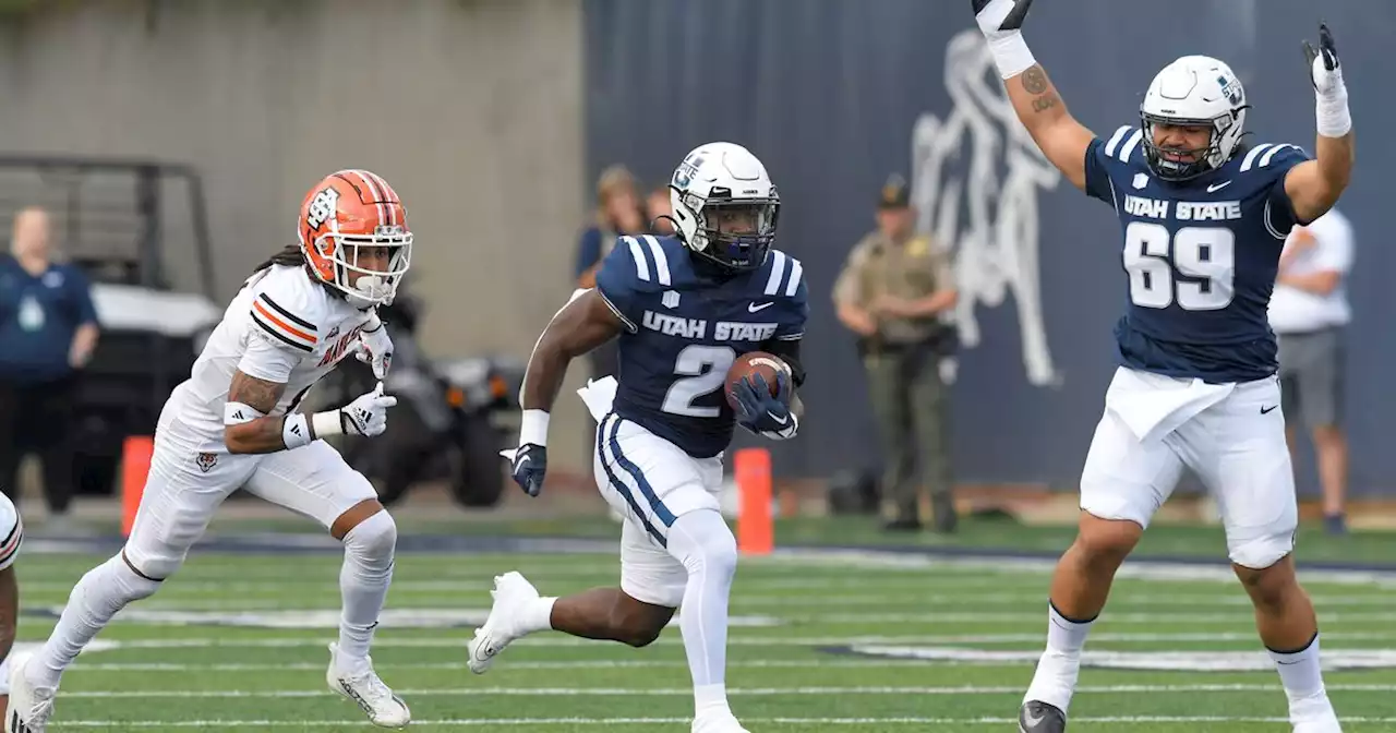 Utah State scores six straight touchdowns in second quarter, routs Idaho State 78-28