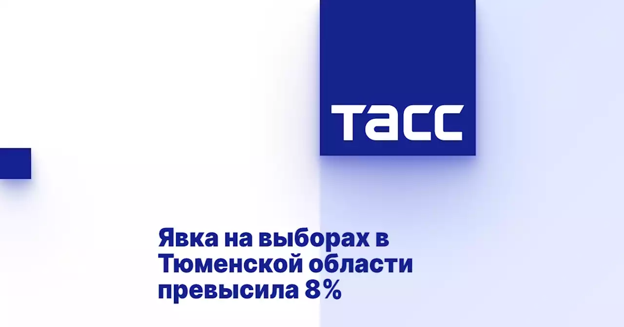 Явка на выборах в Тюменской области превысила 8%