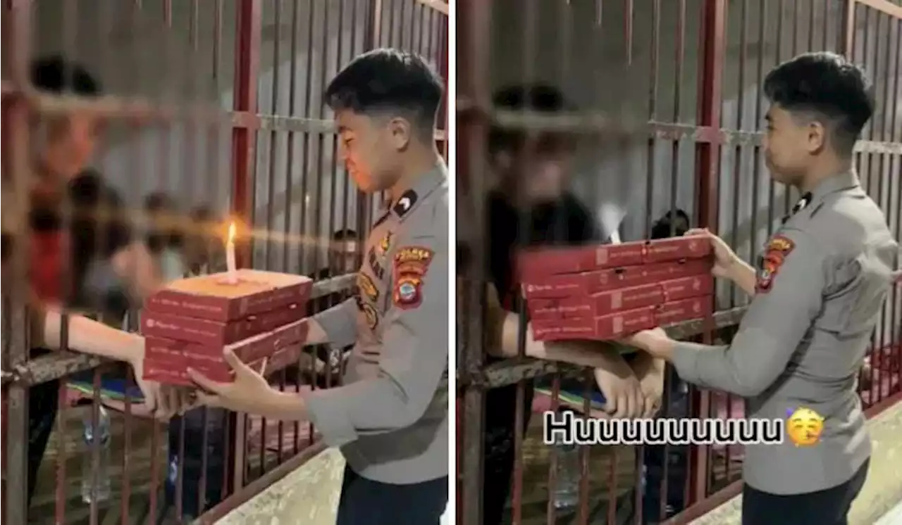 [Watch] Policeman's Heartwarming Birthday Surprise for Inmate Captivates Many