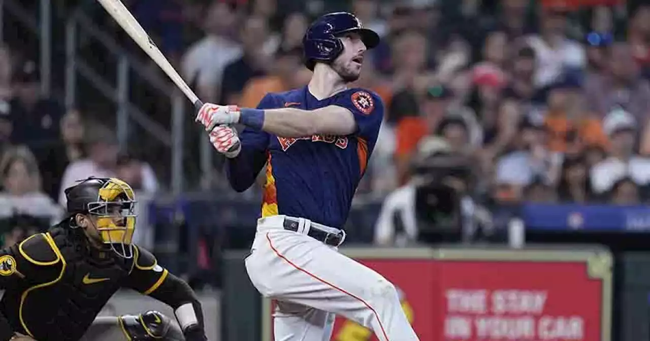 Tucker triples twice in one inning, Astros rout Padres 12-2