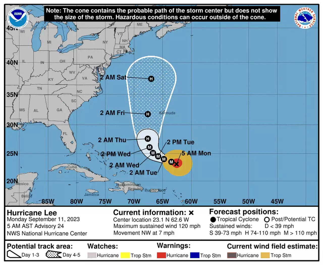 Hurricane Lee path turns north; will it affect the US?