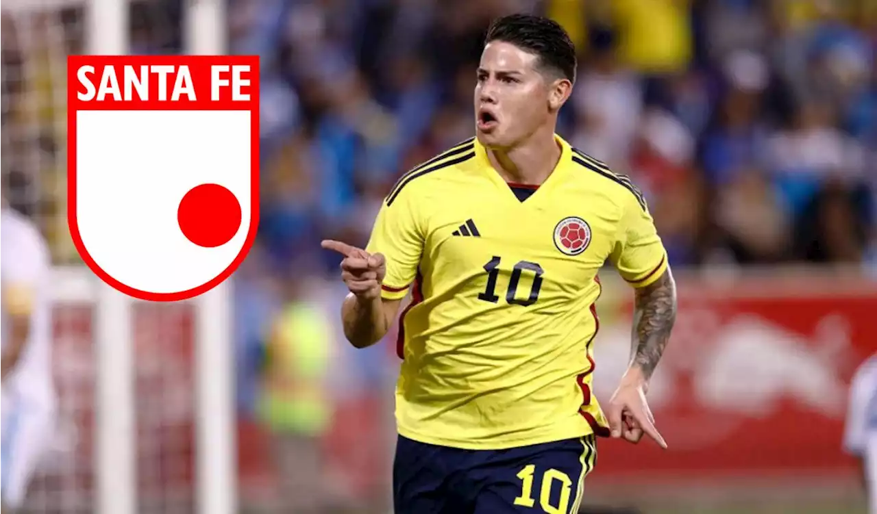 James Rodríguez fue otro que mostró su faceta cardenal: 'Deseo que gane Santa Fe'