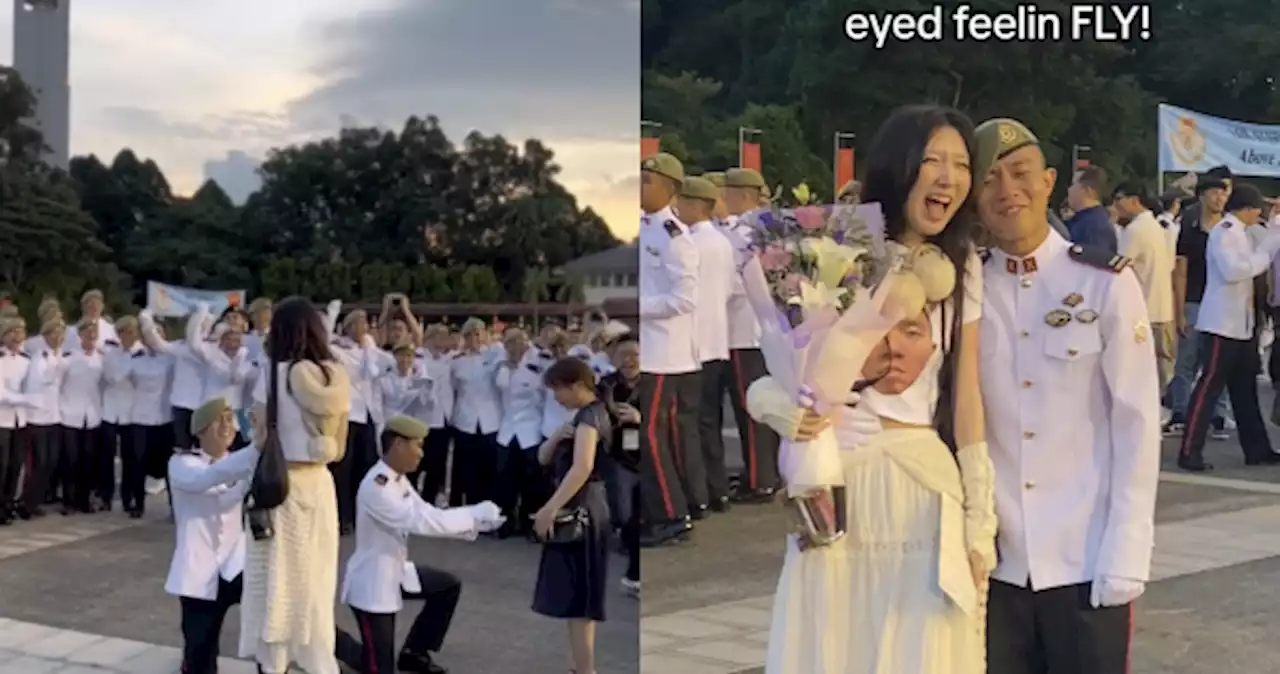 'Just hits different': Double marriage proposals occur at SAF commissioning ceremony