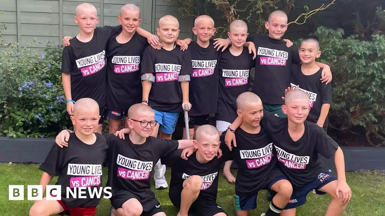 Berkshire school boys shave heads to support friend with cancer