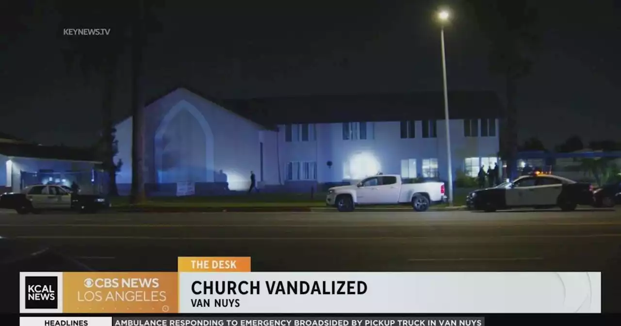 Van Nuys church vandalized; suspect gets away from responding officers