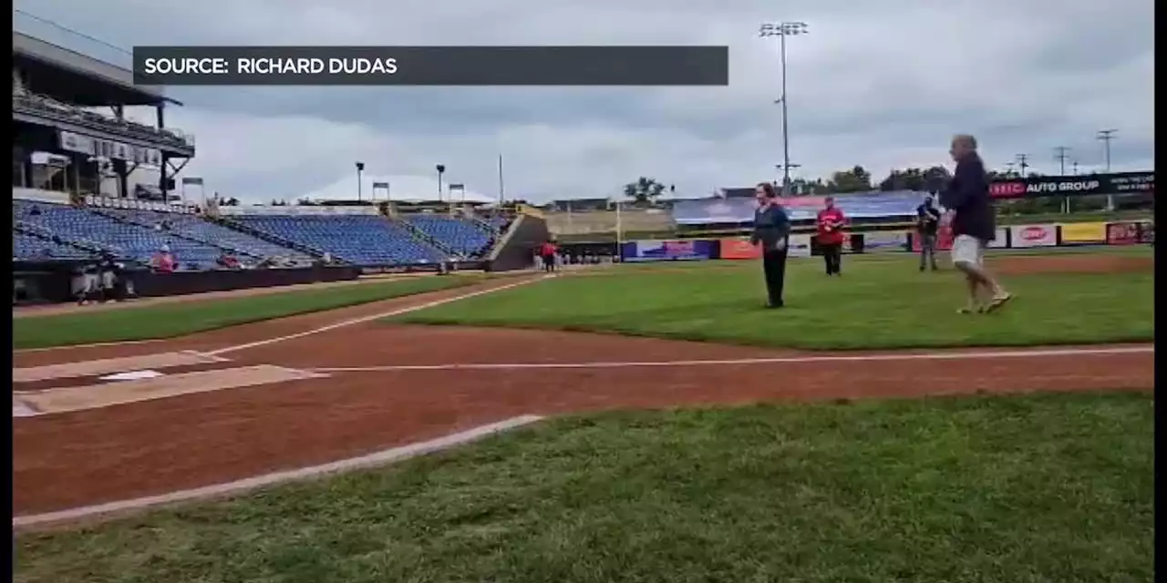 Painesville 102-year-old throws first pitch at minor league baseball game