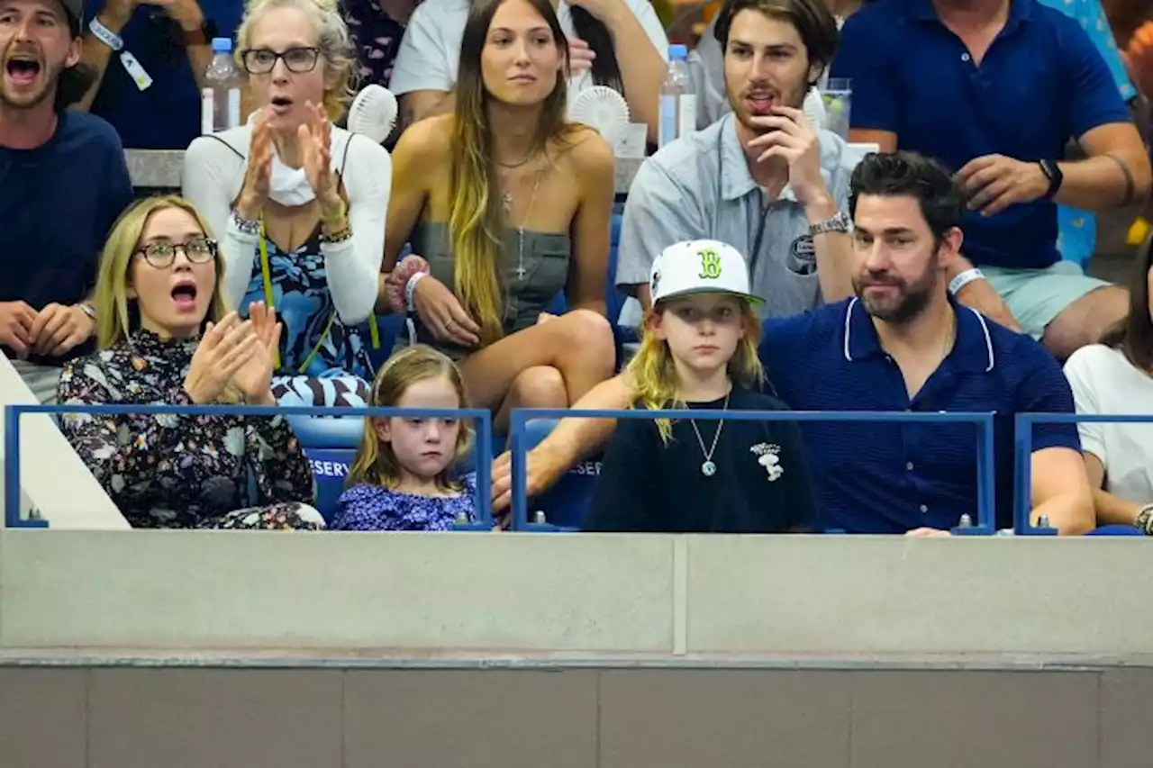 Emily Blunt And John Krasinski Make Rare Appearance With Their Two Daughters At U.S. Open