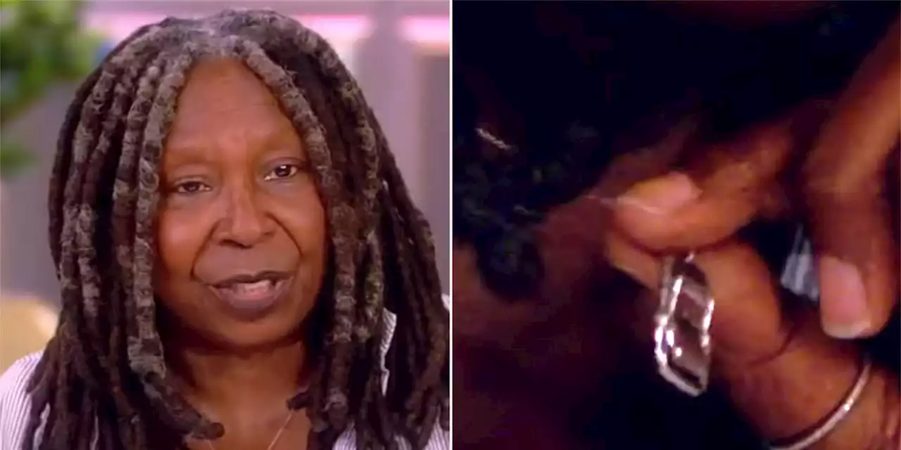 Whoopi Goldberg returns to 'The View' with Montgomery brawl folding chair necklace