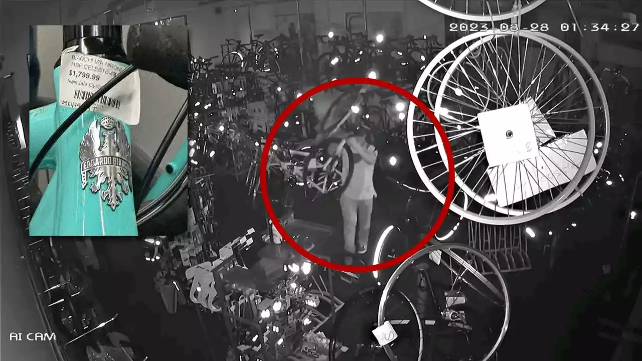 Video shows thieves stealing $40K in bikes from Irwindale shop