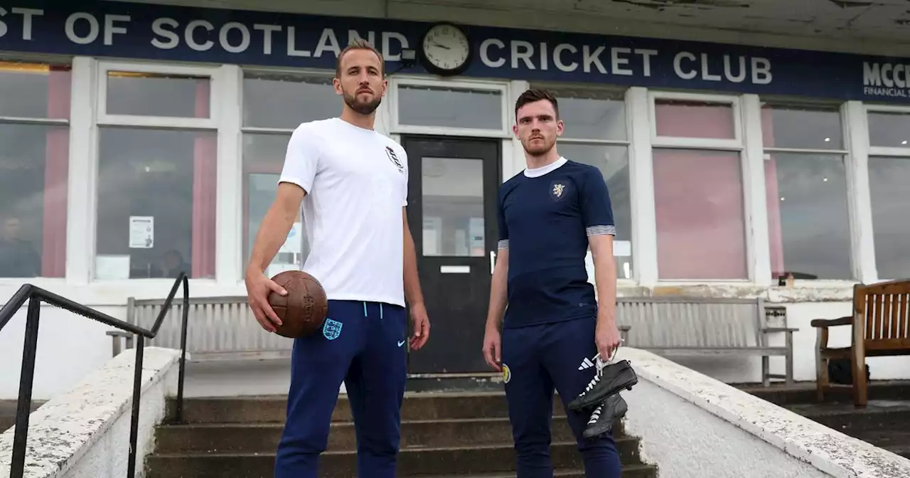 Andy Robertson and Harry Kane visit Glasgow cricket club ahead of historic clash