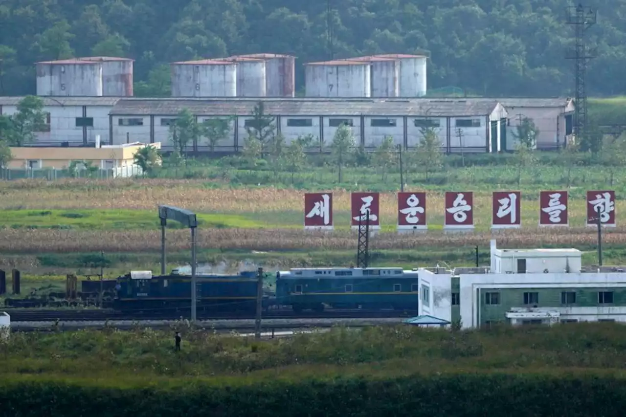 North Korean train thought to be carrying Kim Jong Un departs for Russia