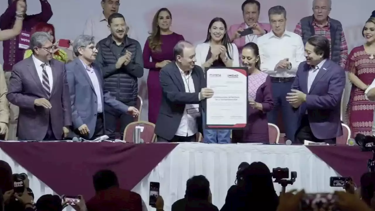 Claudia Sheinbaum recibe la constancia de ganadora, es oficialmente la abanderada de Morena