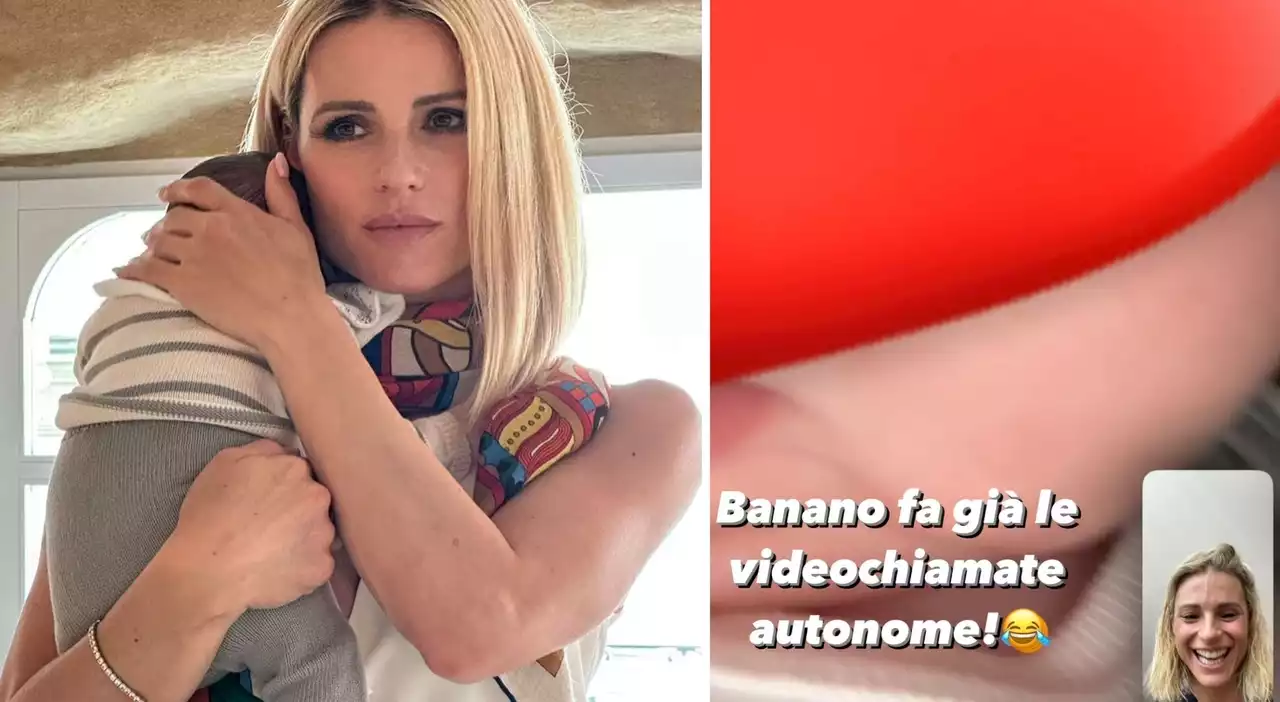 Michelle Hunziker e le videochiamate con Cesare: «Fa tutto da solo»