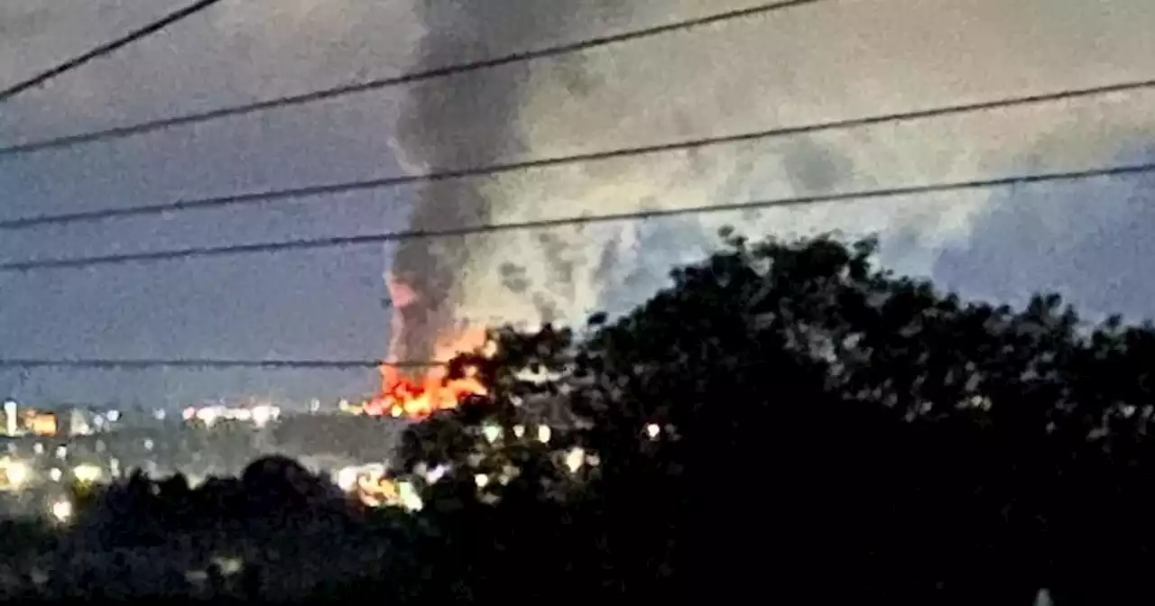 Fire crews battle huge blaze at vape factory