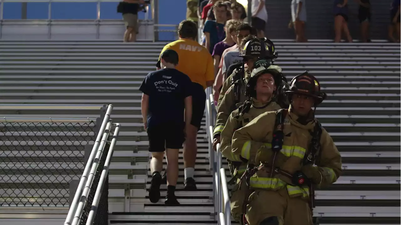 Pieper High School students and staff join firefighters in 9/11 tribute climb