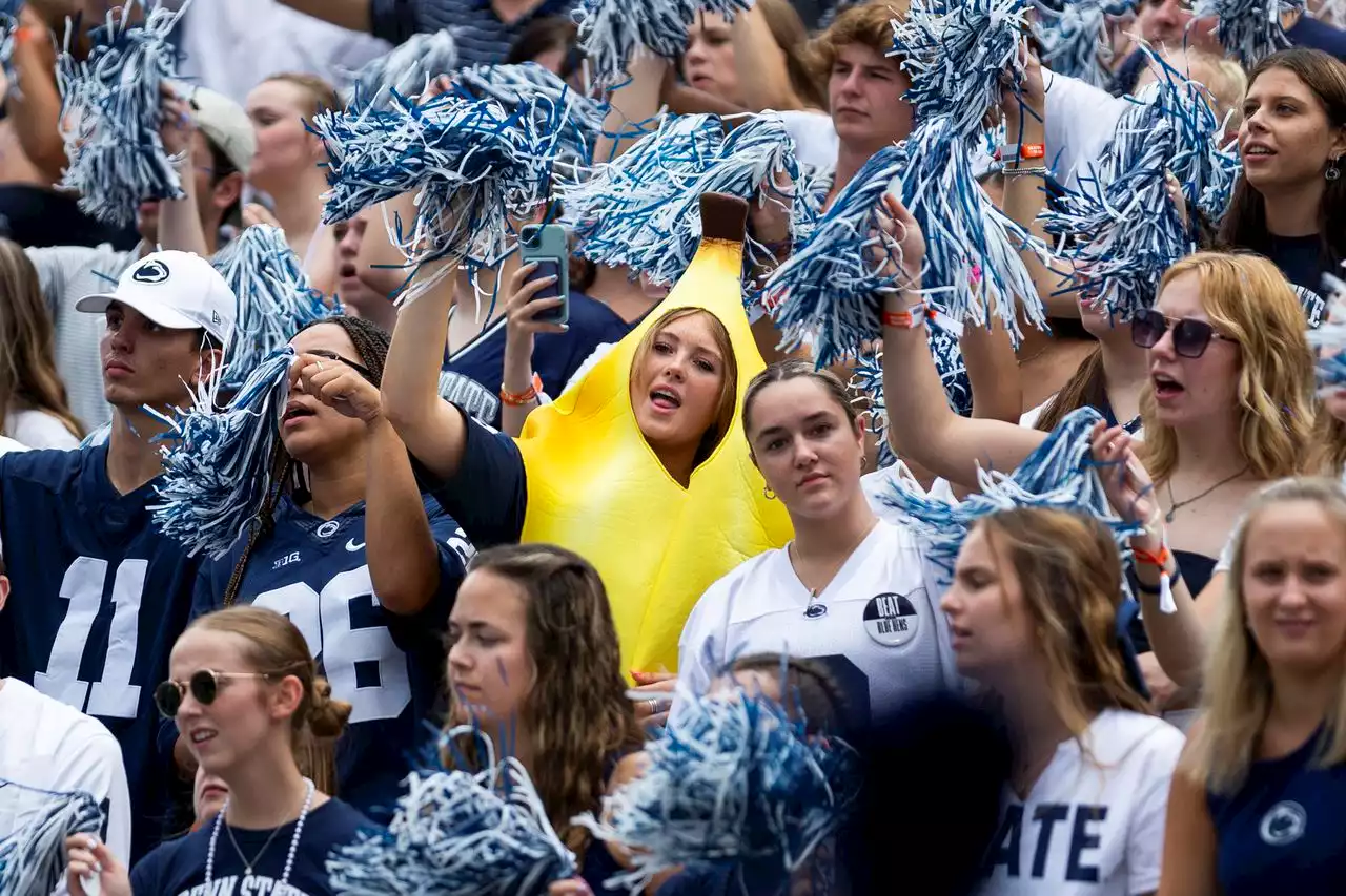 Penn State fans have plenty to cheer about in 63-7 win; Faces in the crowd