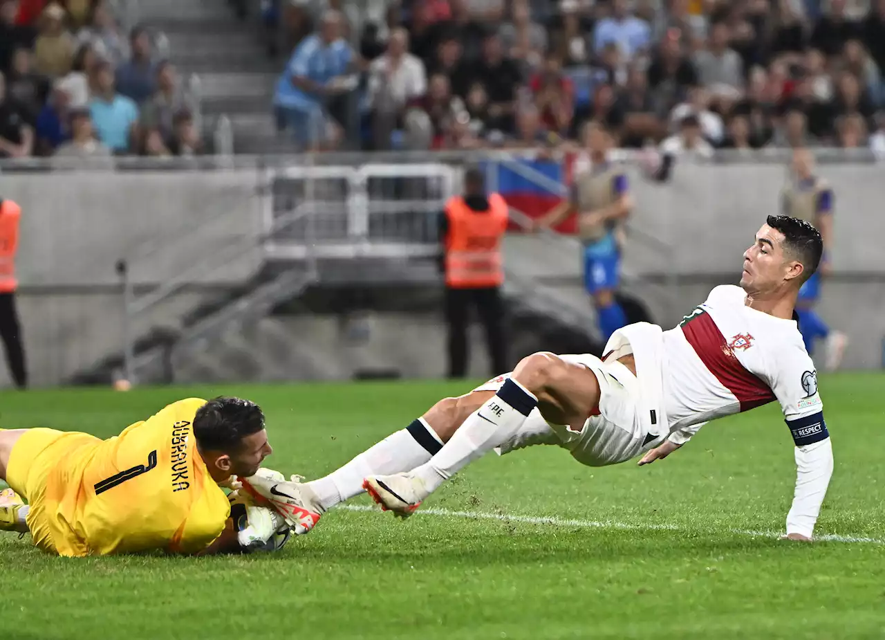 Ronaldo escapes red card for tackle that had Dubravka praying studs didn't catch his face