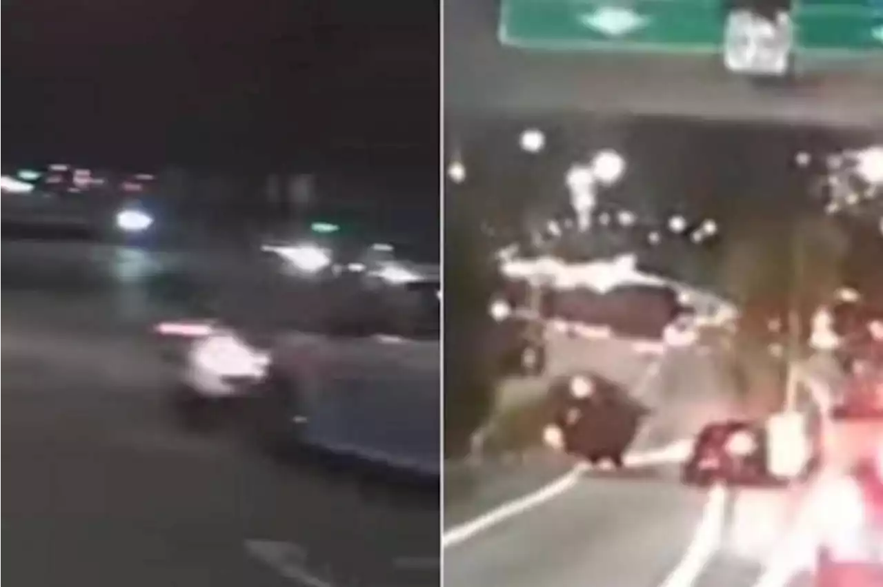 Bike, rider in bushes in Jurong West collision; MPV flips over after accident on Braddell flyover