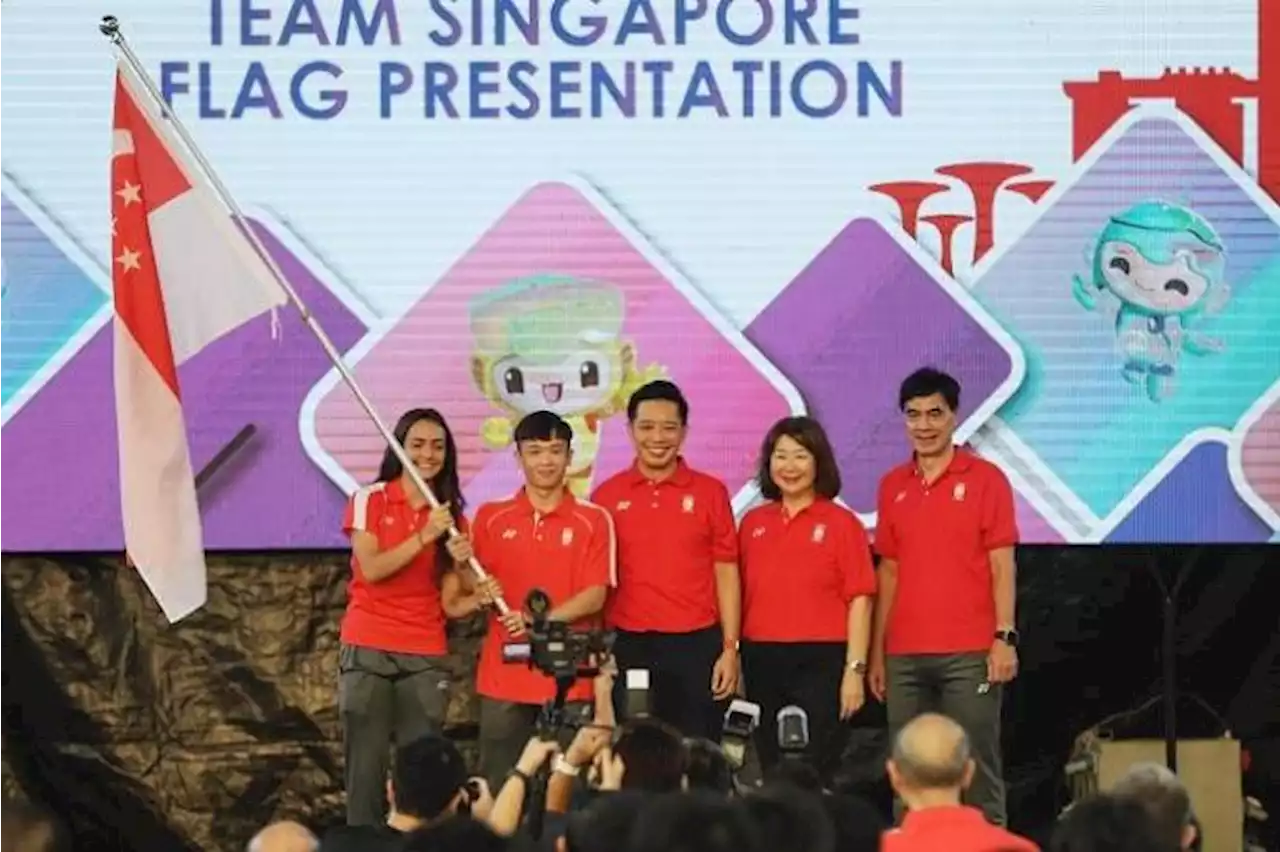 Team Singapore flag off Chinese zodiac race at the Asian Games