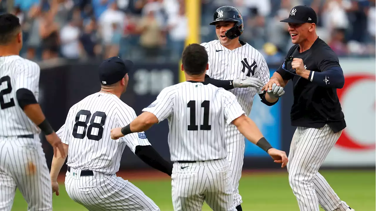 Giancarlo Stanton rallies New York Yankees to beat Milwaukee Brewers in 13 innings