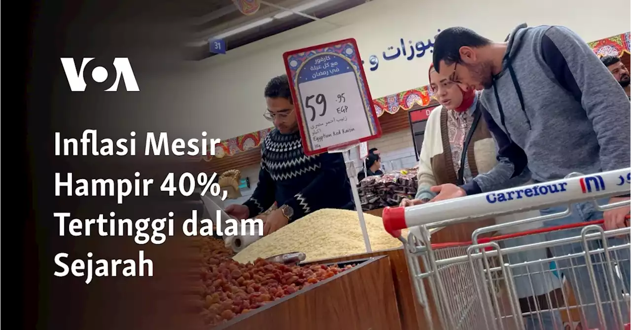 Inflasi Mesir Hampir 40%, Tertinggi dalam Sejarah