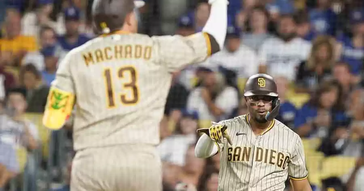 Machado homers twice, Soto's late HR helps Padres rally to 11-8 win over Dodgers