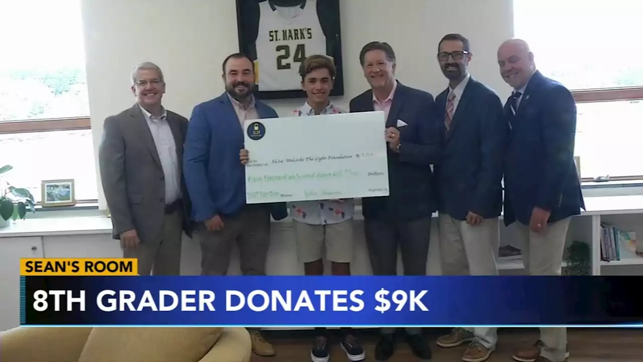 8th grader raises $9,000 for Sean's Room at St. Mark's High School