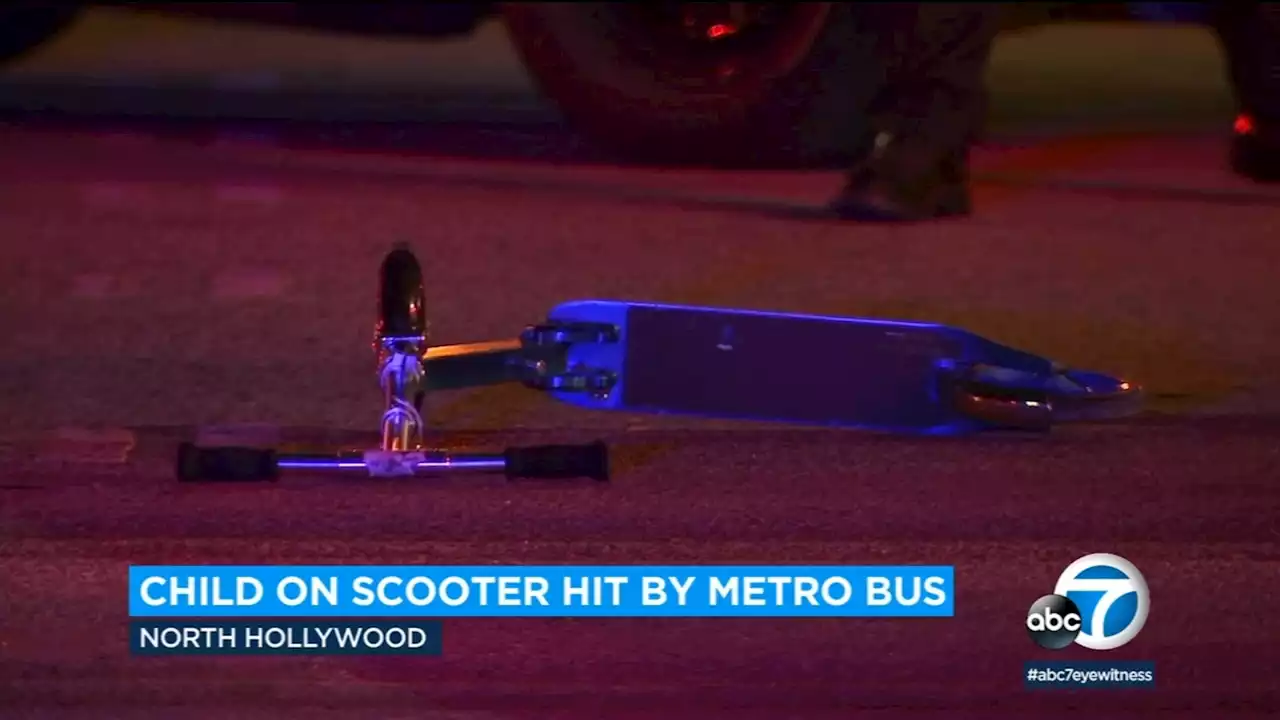 11-year-old boy hospitalized after being hit by Metro bus in North Hollywood