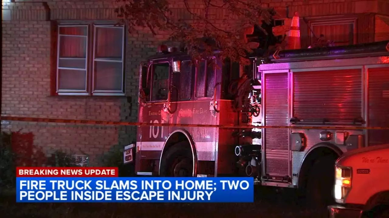 Chicago Fire Department truck crashes into Auburn Gresham home, displacing 2