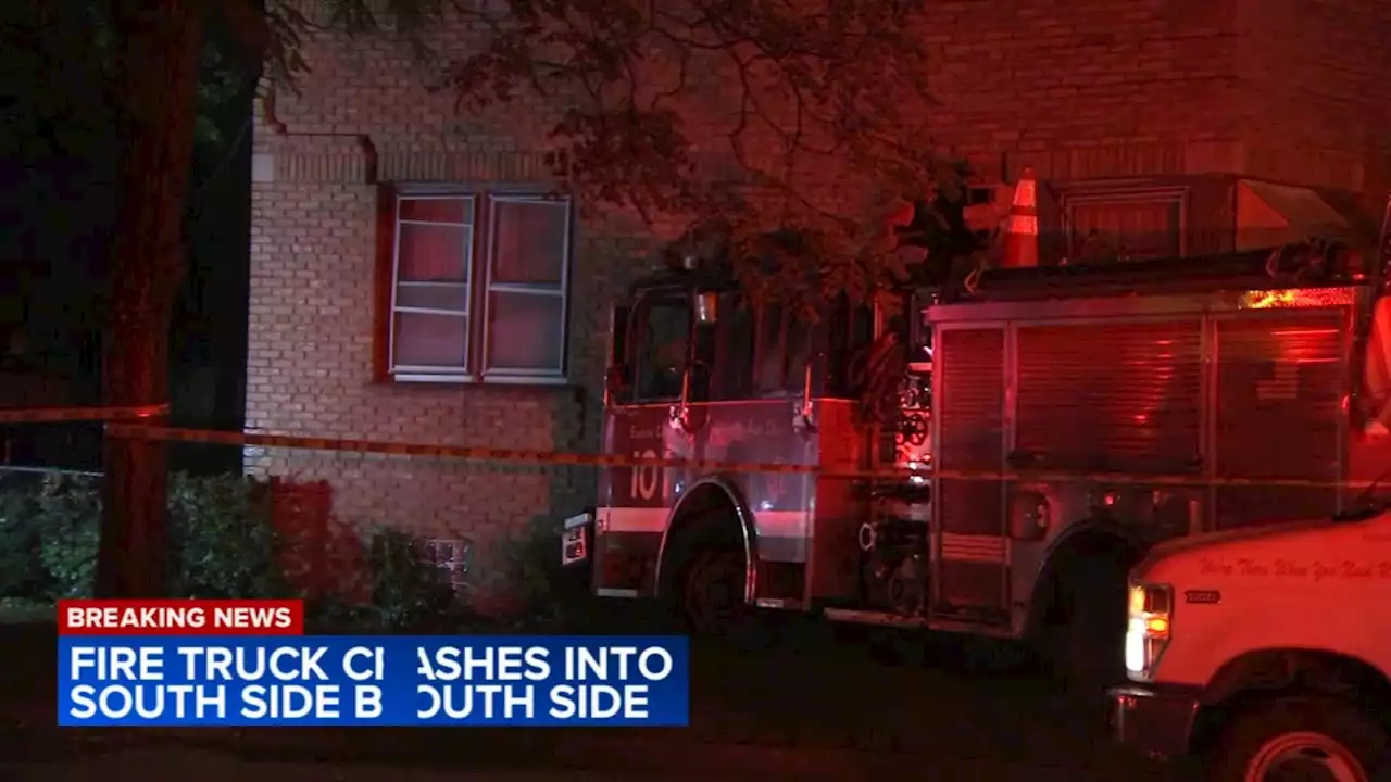 Chicago Fire Department truck crashes into building in Auburn Gresham