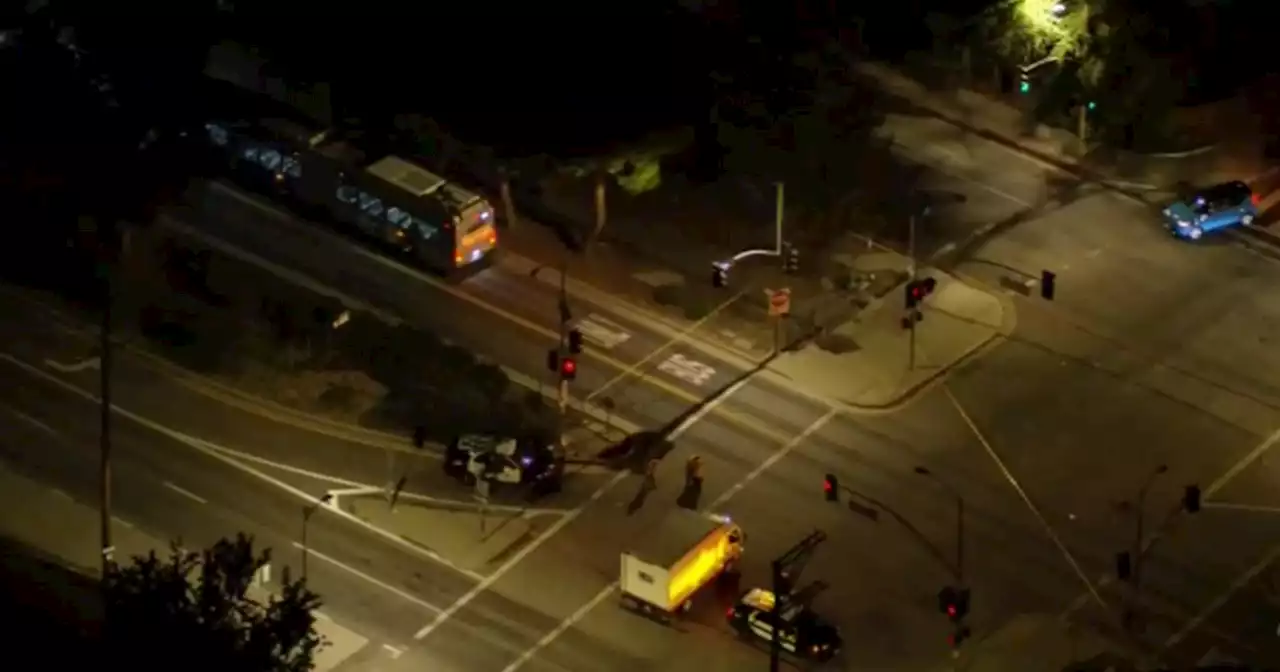 Child hospitalized after being hit by bus in North Hollywood