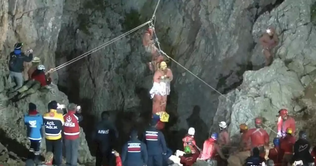 American Mark Dickey rescued from 3,000 feet underground in Turkey after medical emergency