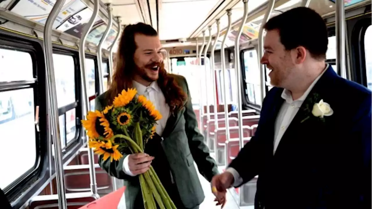 A Toronto couple just got married in a ceremony aboard a decommissioned TTC streetcar