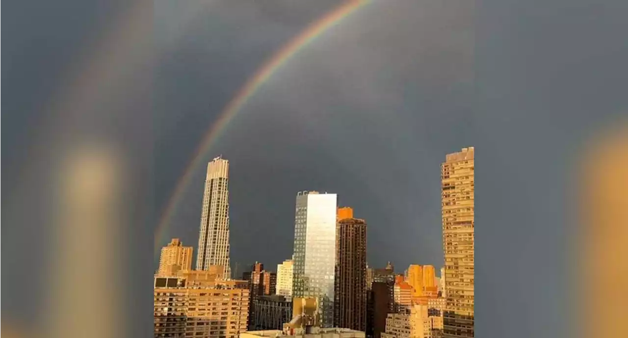 VIDEO: Captan impresionante arcoiris sobre Nueva York a 22 años del ataque contra las Torres Gemelas