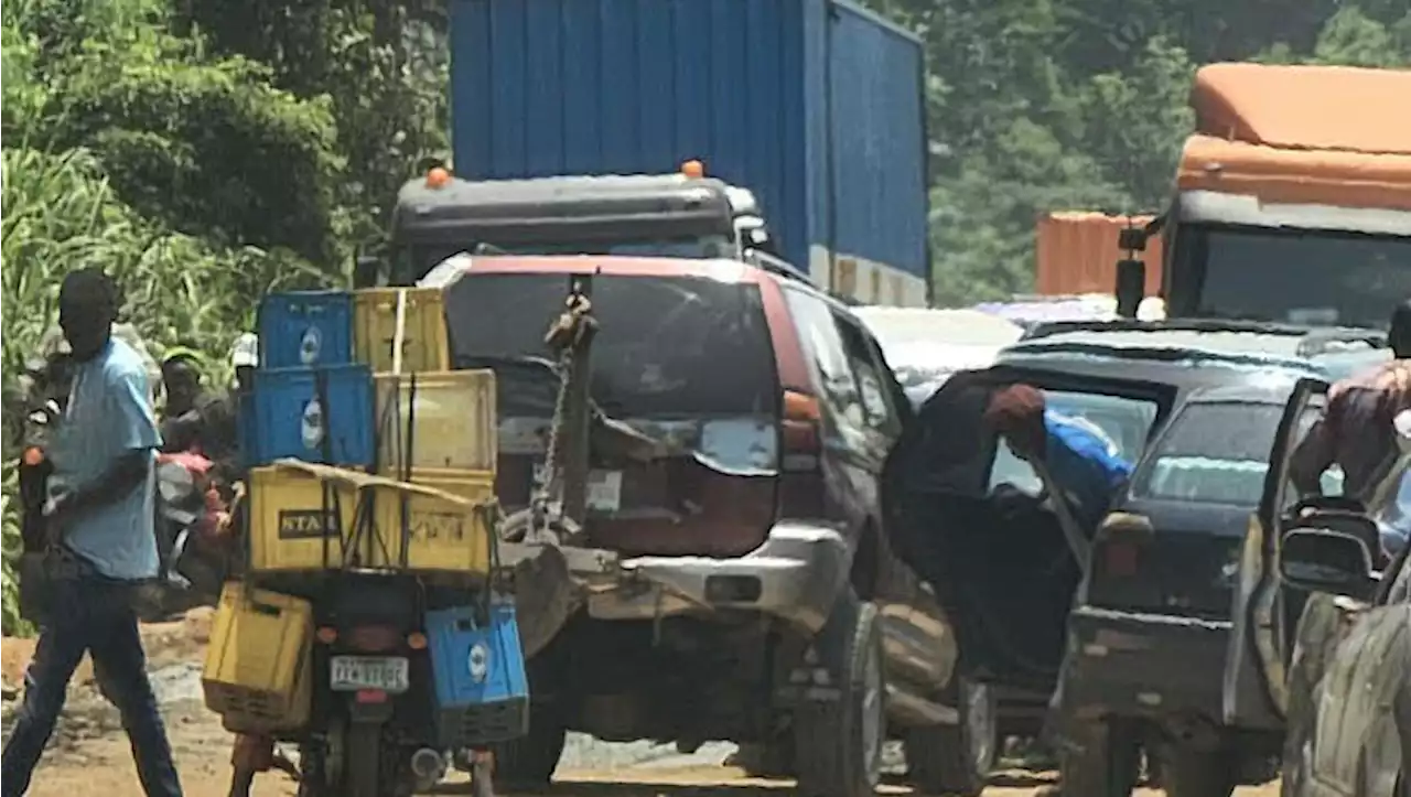 Commuters stranded as road collapses on Ondo-Akure highway