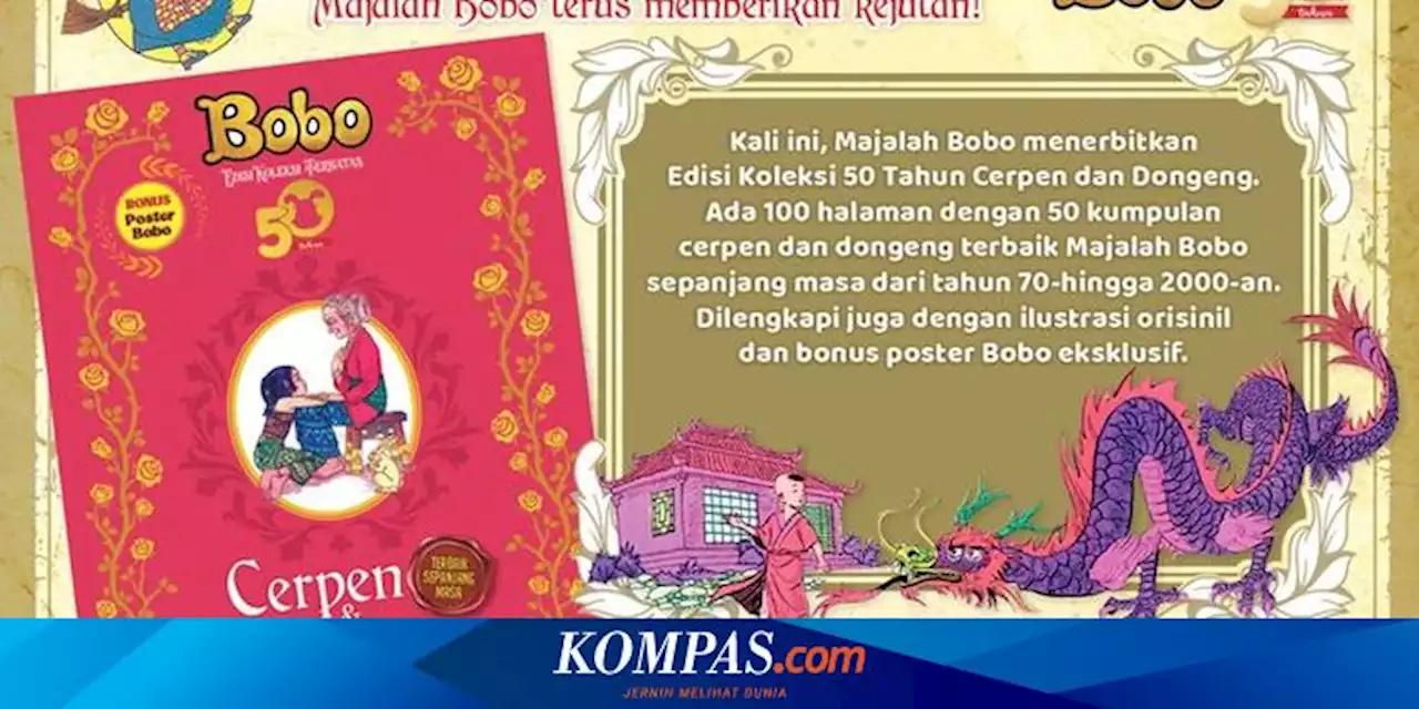 Pre-Order Majalah Bobo Cerpen dan Dongeng Edisi Koleksi Terbatas 50 Tahun Sudah Dibuka