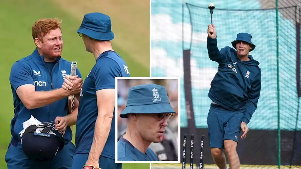 Smiling Andrew Flintoff joins England training session after watching Ashes 'incognito' following Top Gear crash