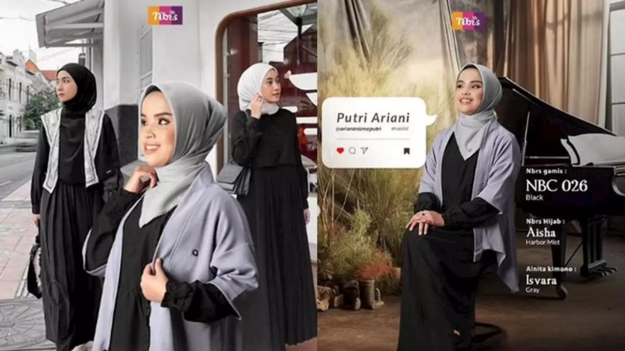 Putri Ariani Jadi Model Busana Brand Lokal, Tampil Kece dengan Gamis dan Kimono