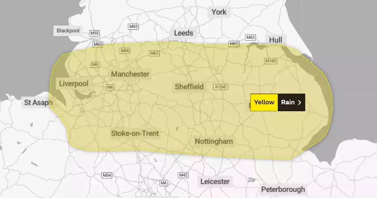 Greater Manchester faces downpours with Met Office weather warning in force