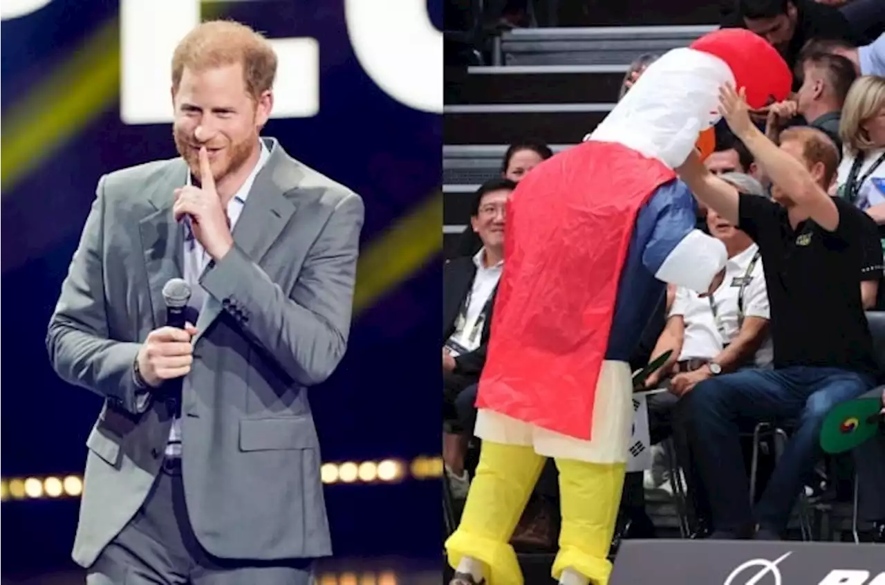 SEE THE PICS: Prince Harry hams it up with rooster mascot at Invictus Games