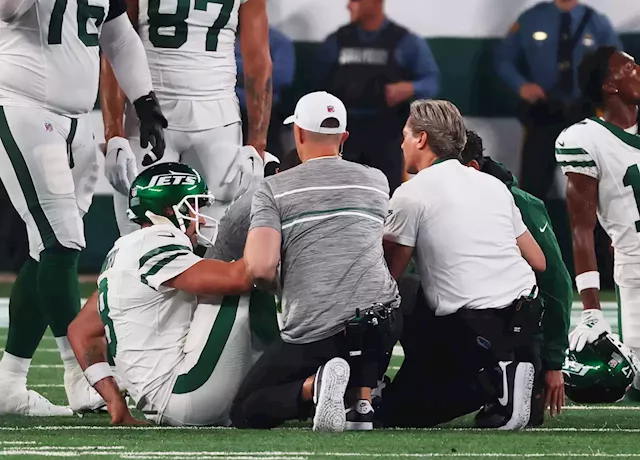 Jets lose Aaron Rodgers to an Achilles tendon injury, then rally to stun  Bills 22-16 in overtime – KGET 17