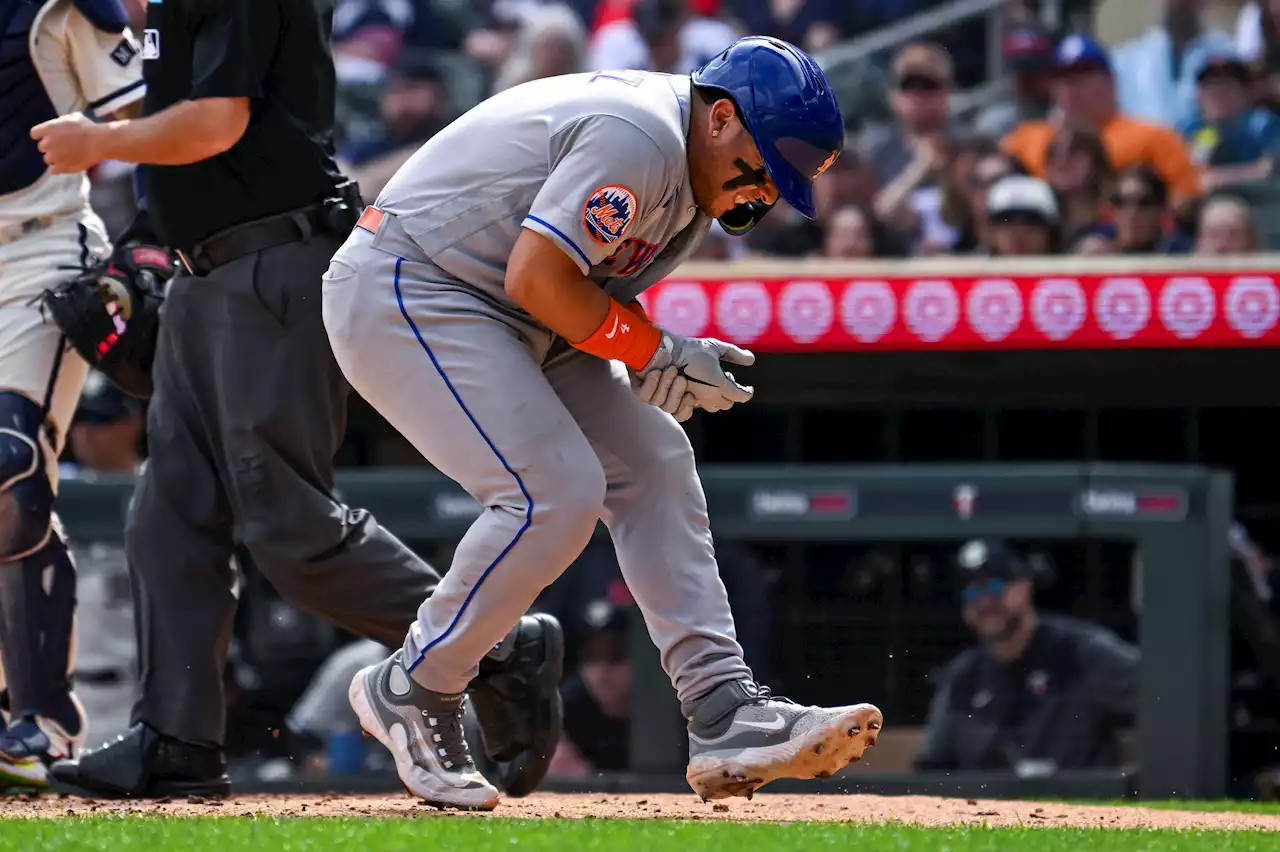 Mets’ Francisco Alvarez ‘OK’ after getting plunked in hand