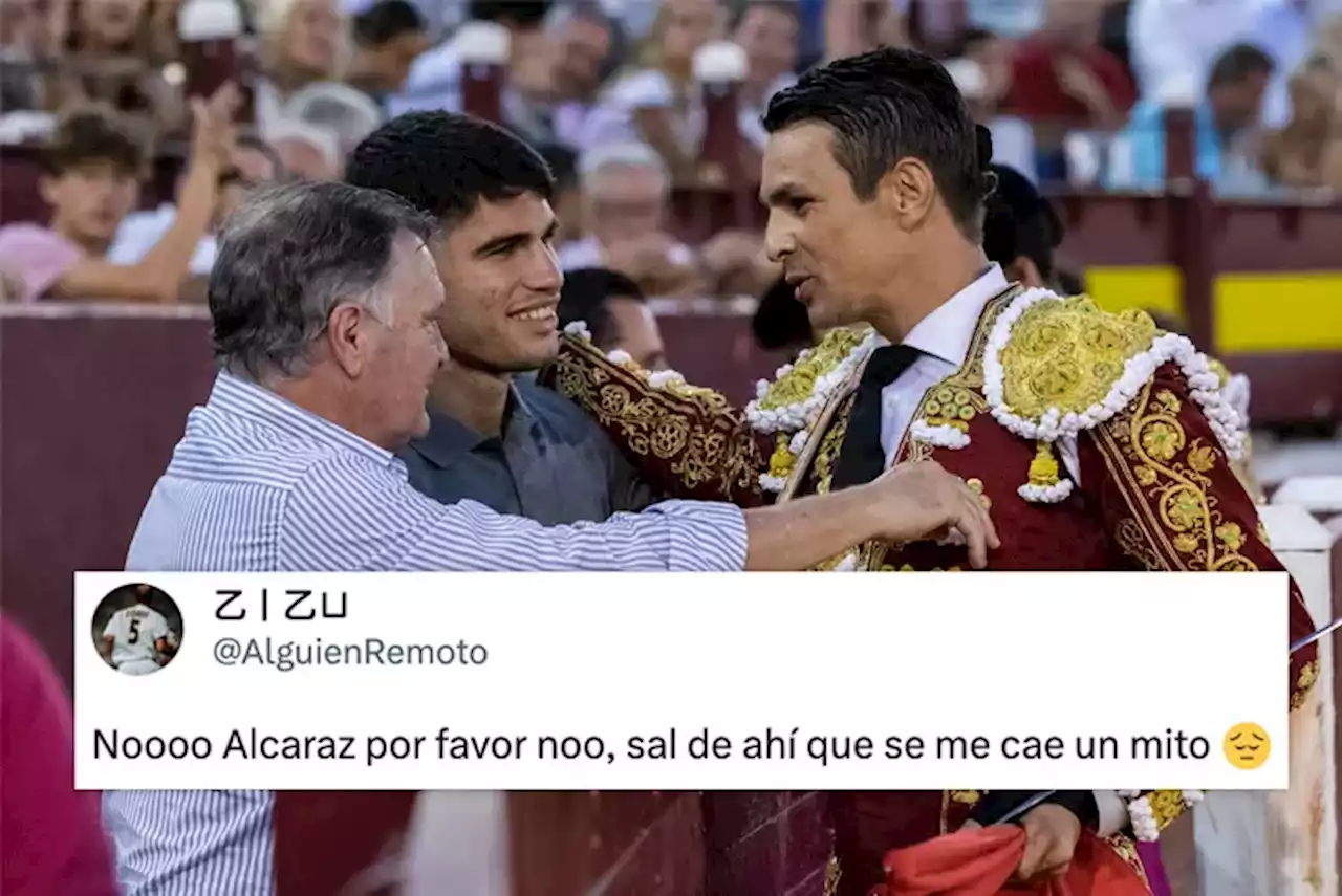 Decepción por las imágenes de Carlos Alcaraz en los toros: 'Se hace difícil tener referentes últimamente'