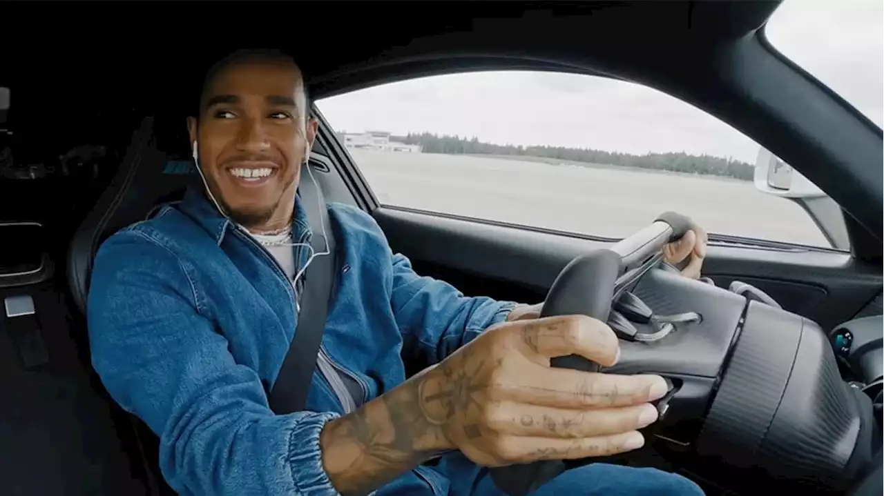 Watch F1 drivers Lewis Hamilton and George Russell toy around at the AMG Playground